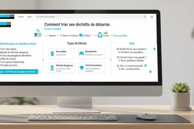 Gravats et déchets de travaux triés pour recyclage