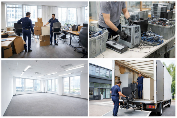 Débarras bureau Paris pour mobilier et matériel informatique. Service rapide, sécurisé et écologique pour entreprises en Île-de-France.